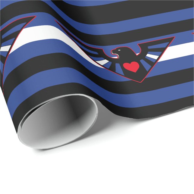 Papel De Presente Bandeira do Orgulho da Águia de Couro (Ponta do rolo)