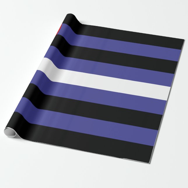 Papel De Presente Bandeira do Orgulho de Couro (Desenrolado)