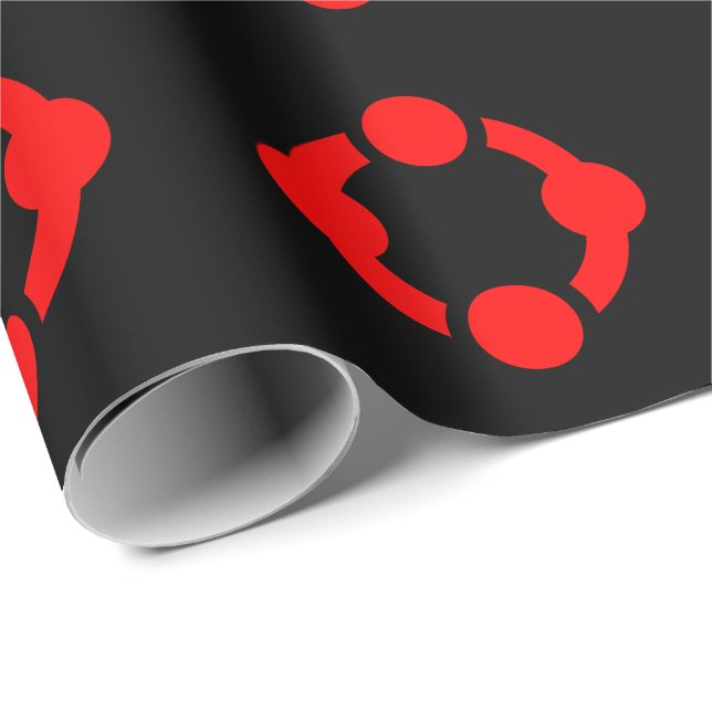 Papel De Presente Bandeira do Orgulho de Nicho (Preta) (Ponta do rolo)