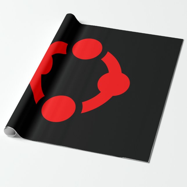 Papel De Presente Bandeira do Orgulho de Nicho (Preta) (Desenrolado)