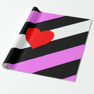 Papel De Presente Bandeira do Orgulho de Rapariga de Couro