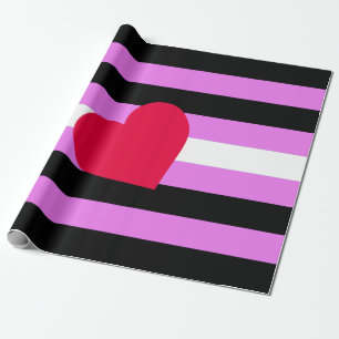 Papel De Presente Bandeira do Orgulho de Rapariga de Couro