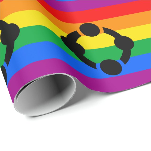 Papel De Presente Bandeira do Orgulho do Niche Arco-Íris (Ponta do rolo)