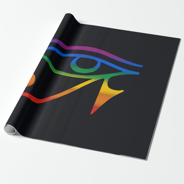 Papel De Presente Bandeira do Orgulho Gay Gótico (Desenrolado)
