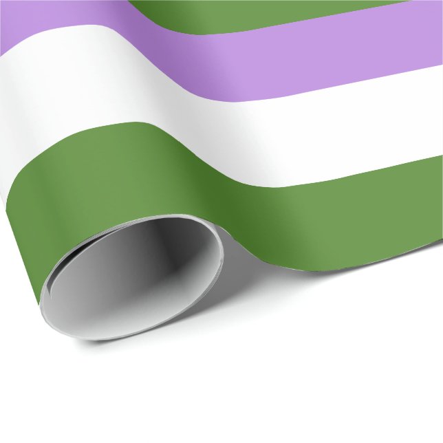 Papel De Presente Bandeira do Orgulho Genderqueer (Ponta do rolo)
