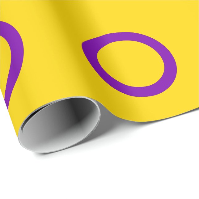 Papel De Presente Bandeira do Orgulho Intersexo (Ponta do rolo)