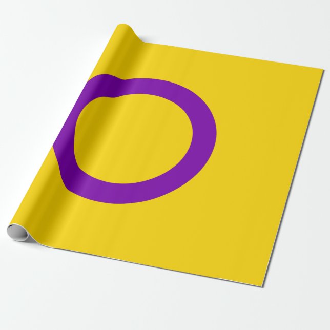 Papel De Presente Bandeira do Orgulho Intersexo (Desenrolado)