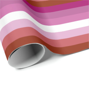 Papel De Presente Bandeira do Orgulho Lésbico Horizontal
