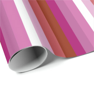 Papel De Presente Bandeira do Orgulho Lésbico Vertical