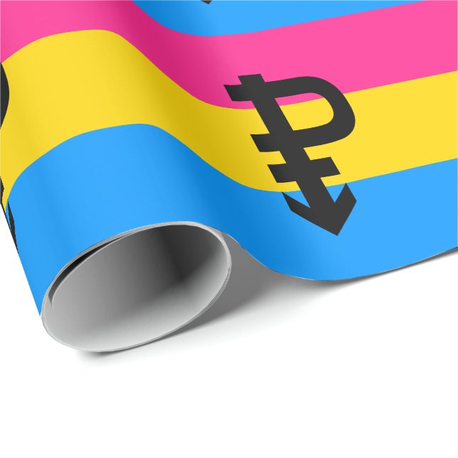 Papel De Presente Bandeira do Orgulho Pansexual (Ponta do rolo)