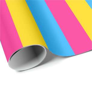 Papel De Presente Bandeira do Orgulho Pansexual Vertical