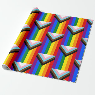 Papel De Presente Bandeira do Orgulho Progressista LGBTQ+