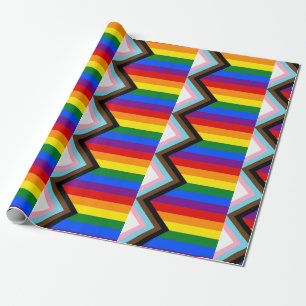 Papel De Presente Bandeira do Orgulho Progresso LGBTQ+