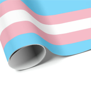 Papel De Presente Bandeira do Orgulho Transgênero Horizontal