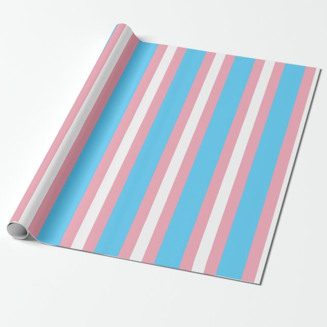 Papel De Presente Bandeira do Orgulho Transgênero Vertical (Desenrolado)
