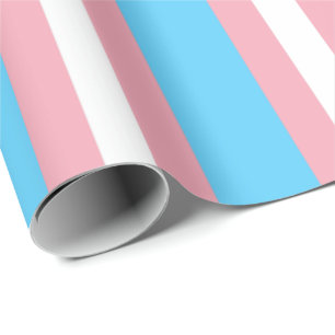 Papel De Presente Bandeira do Orgulho Transgênero Vertical