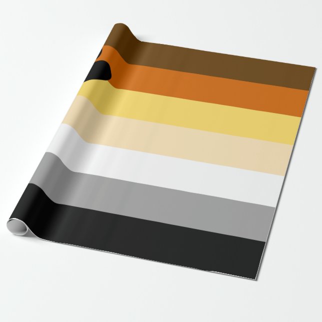 Papel De Presente Bandeira do Orgulho Urso (Desenrolado)