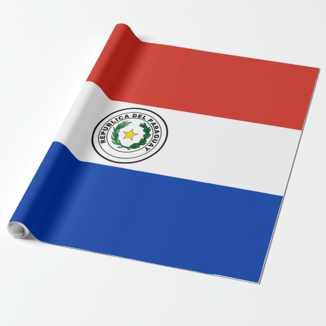 Papel De Presente bandeira do Paraguai (Desenrolado)