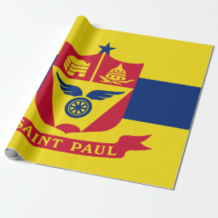 Papel De Presente Bandeira do Santo Paul (Minnesota)
