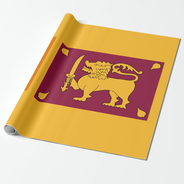 Papel De Presente Bandeira do Sri Lanka (Desenrolado)