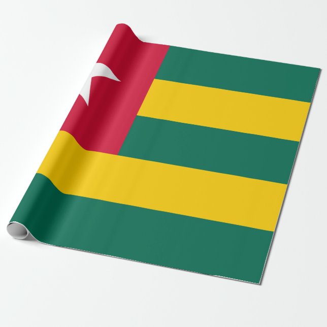 Papel De Presente Bandeira do Togo (Desenrolado)
