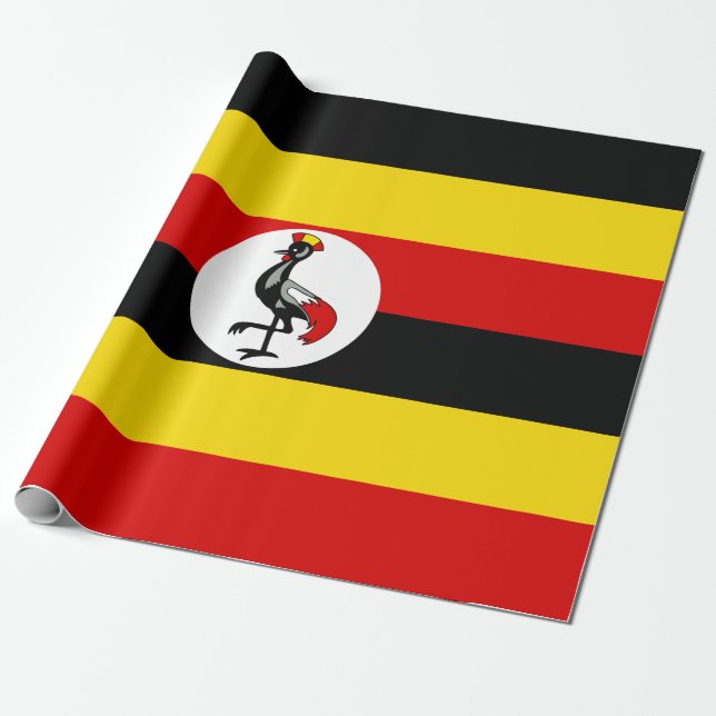 Papel De Presente Bandeira do Uganda (Desenrolado)