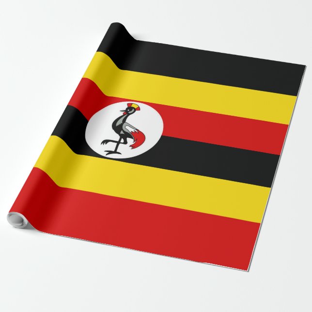 Papel De Presente Bandeira do Uganda (Desenrolado)