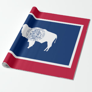 Papel De Presente Bandeira do Wyoming