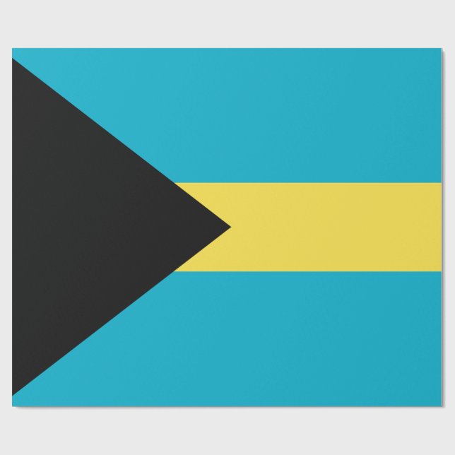 Papel De Presente Bandeira dos Bahamas (Aberto)