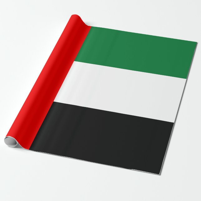 Papel De Presente Bandeira dos Emirados Árabes Unidos (Desenrolado)