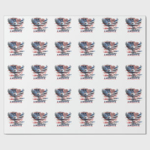 Papel De Presente Bandeira dos Estados Unidos. América