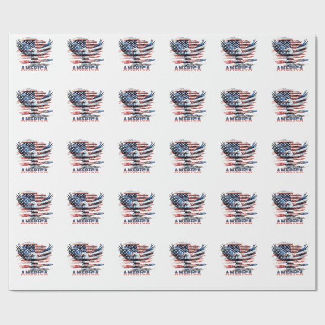 Papel De Presente Bandeira dos Estados Unidos. América (Aberto)