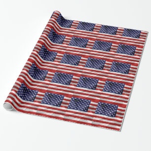 Papel De Presente Bandeira dos Estados Unidos da América