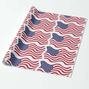 PAPEL DE PRESENTE BANDEIRA DOS EUA