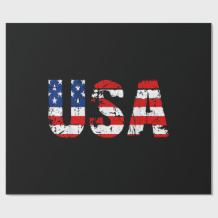Papel De Presente Bandeira dos EUA Bandeira Americana Patriótica Nac