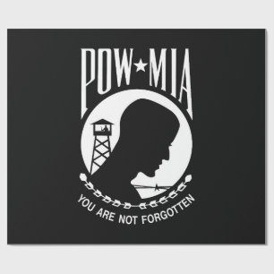 Papel De Presente Bandeira dos POW MIA: Soldados Desaparecidos da Gu