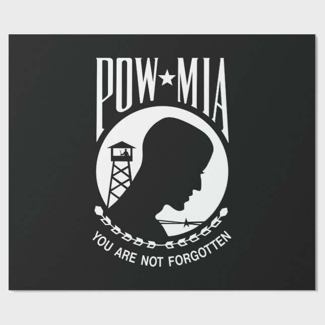 Papel De Presente Bandeira dos POW MIA: Soldados Desaparecidos da Gu (Aberto)