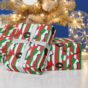 Papel De Presente Bandeira e Formas de Ciao Italiano