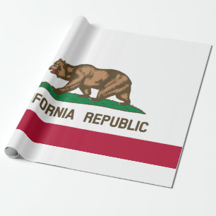 Papel De Presente Bandeira Estadual da Califórnia