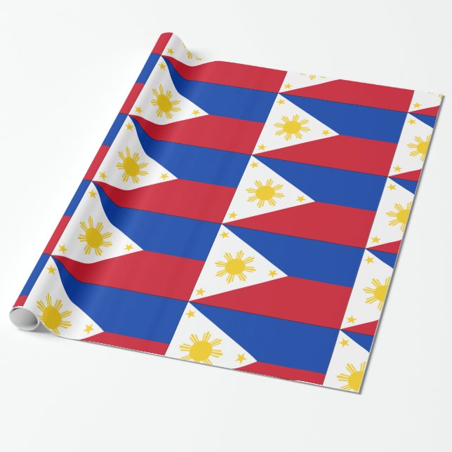 Papel De Presente Bandeira filipina (Desenrolado)