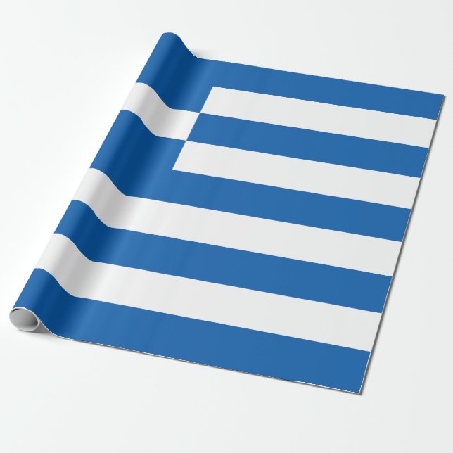 Papel De Presente Bandeira grega (Grécia) (Desenrolado)
