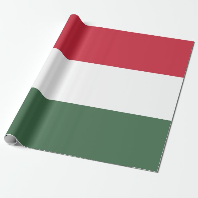 Papel De Presente Bandeira Húngara (Desenrolado)