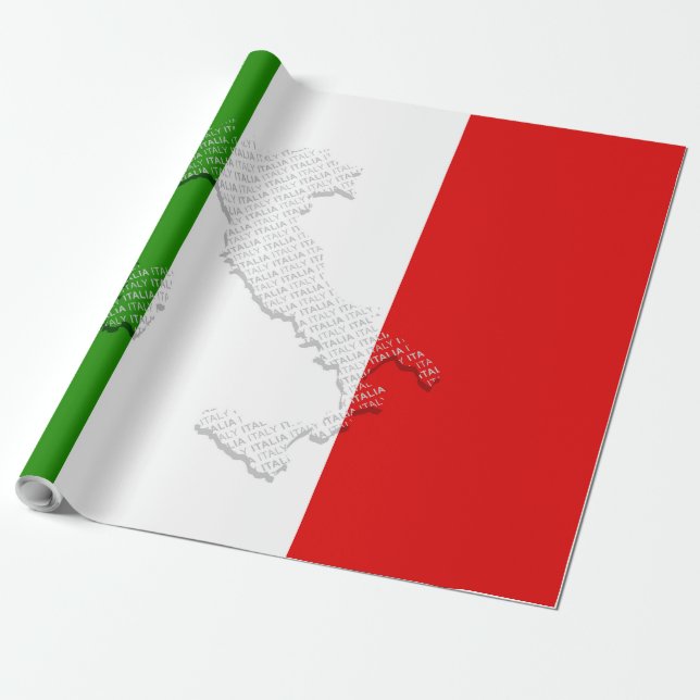 Papel De Presente Bandeira italiana (Desenrolado)
