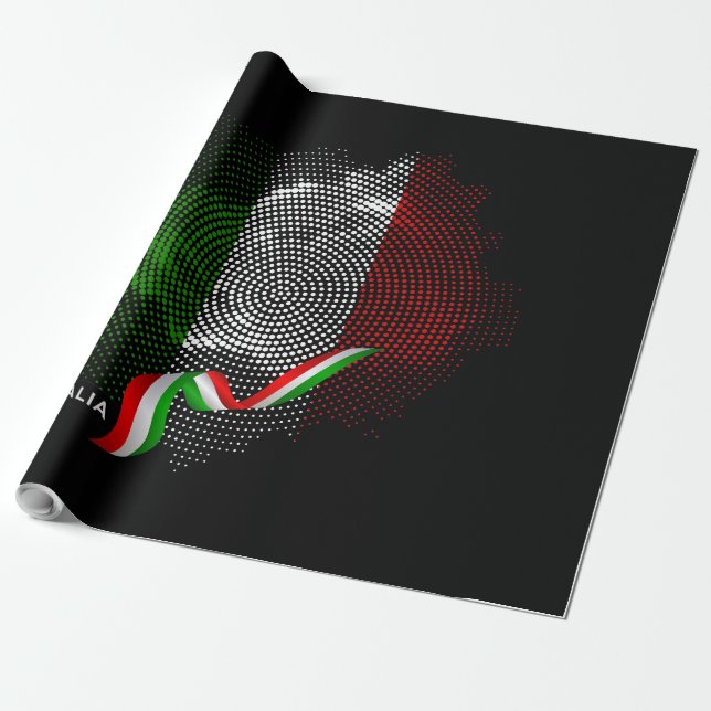 Papel De Presente Bandeira italiana (Desenrolado)