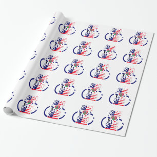 Papel De Presente Bandeira Nacional dos EUA Espero Bonito Desenho In