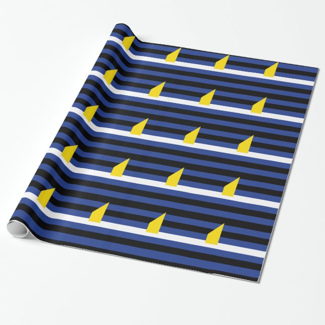 PAPEL DE PRESENTE BANDEIRA ORGULHO DE ÁGUAS (Desenrolado)