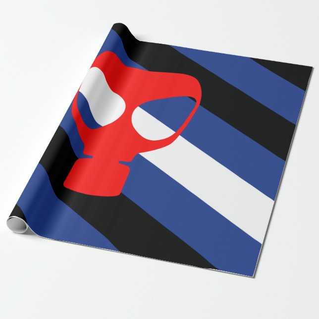 Papel De Presente Bandeira Orgulho Máscara (Desenrolado)