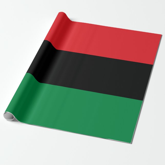 Papel De Presente Bandeira Pan-Africana (Desenrolado)
