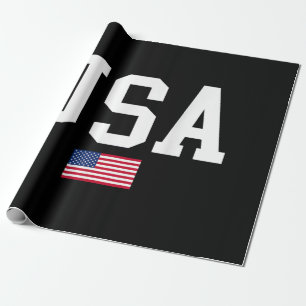 Papel De Presente Bandeira Patriótica Americana dos EUA Para Homens