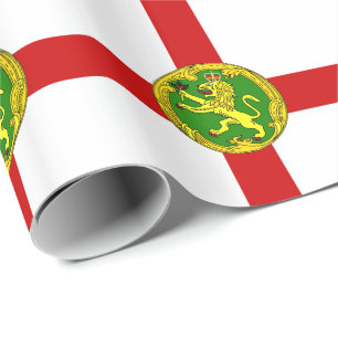 Papel De Presente Bandeira Patriótica de Alderney